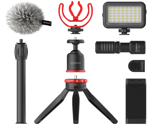 BOYA BY-VG350 tripod Smartphone/Action camera 3 leg(s) Black, Red thumbnail