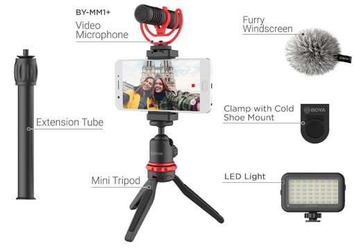 BOYA BY-VG350 tripod Smartphone/Action camera 3 leg(s) Black, Red thumbnail