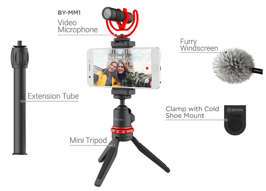 BOYA BY-VG330 tripod Smartphone/Action camera 3 leg(s) Black, Red thumbnail