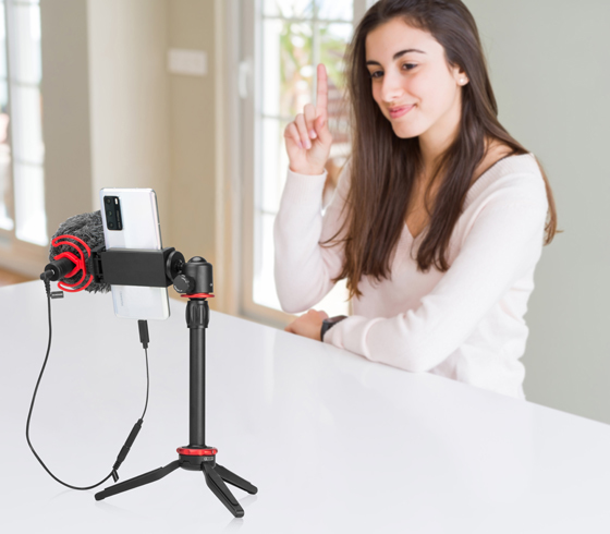 BOYA BY-VG330 tripod Smartphone/Action camera 3 leg(s) Black, Red thumbnail