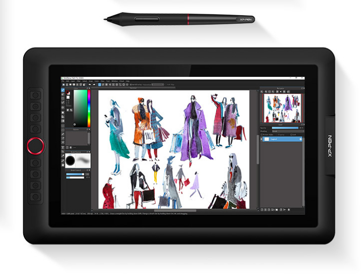 XPPen ARTIST 15.6 PRO graphic tablet Black, Red 5080 lpi 344.16 x 193.59 mm USB thumbnail