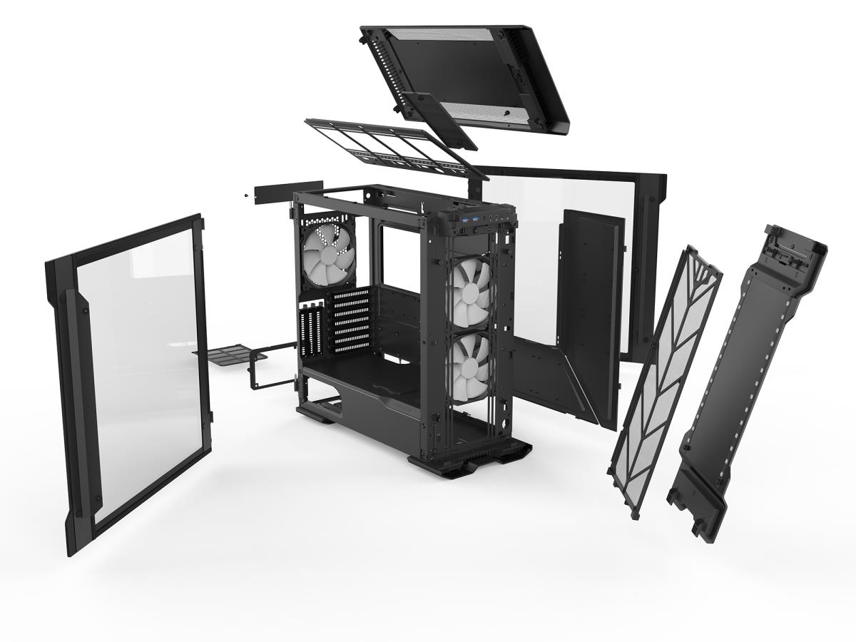 Enthoo Evolv X Digital Midi Tower Glass Gaming Case - Black thumbnail