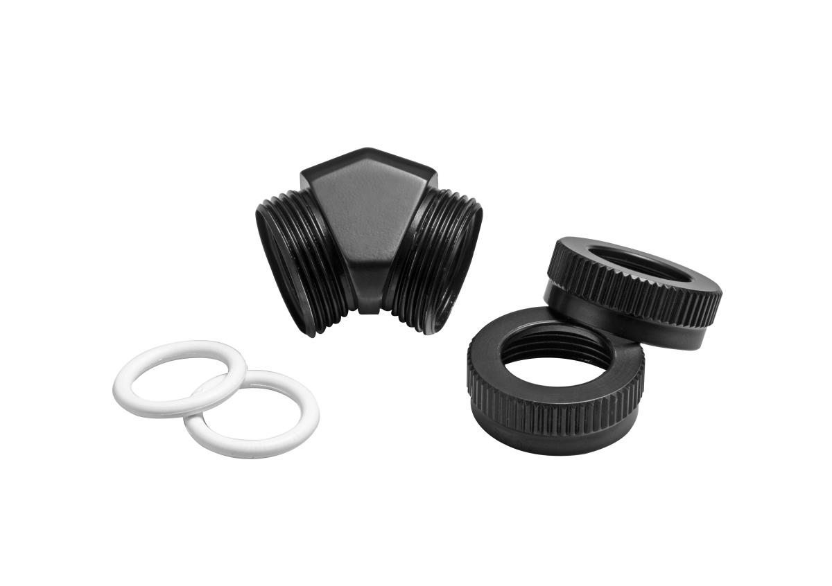 12mm Hard Tube Adapter 45 - Black thumbnail