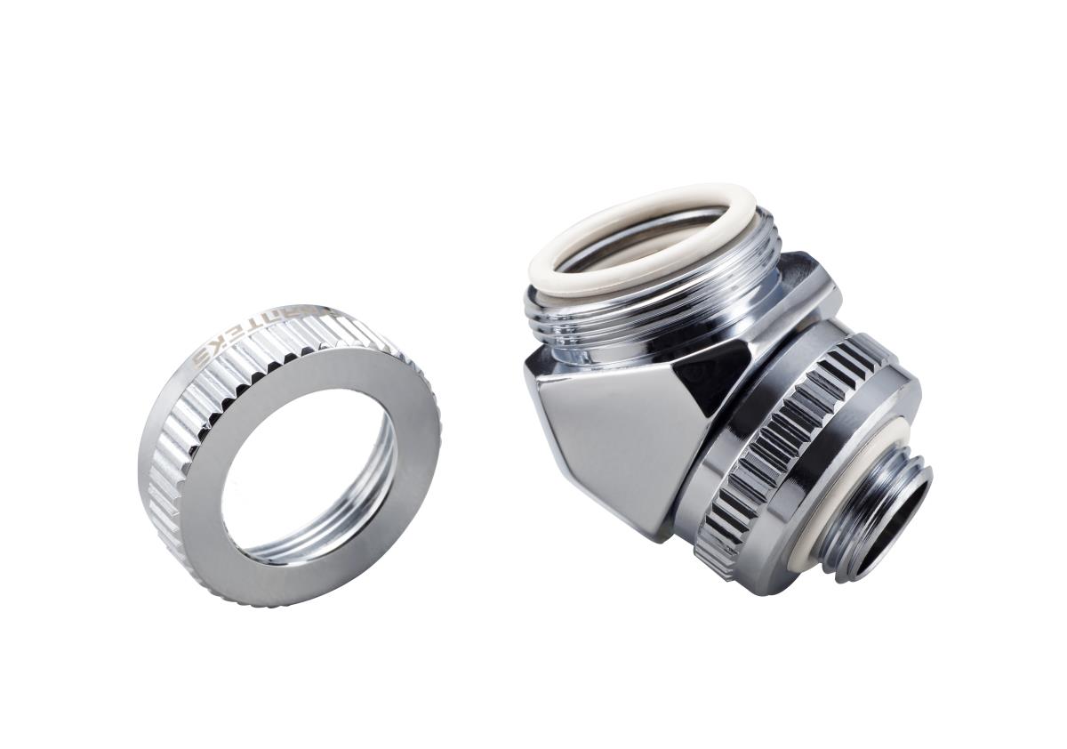 16mm Hard Tube Rotary Fitting 45 G1/4 - Chrome thumbnail