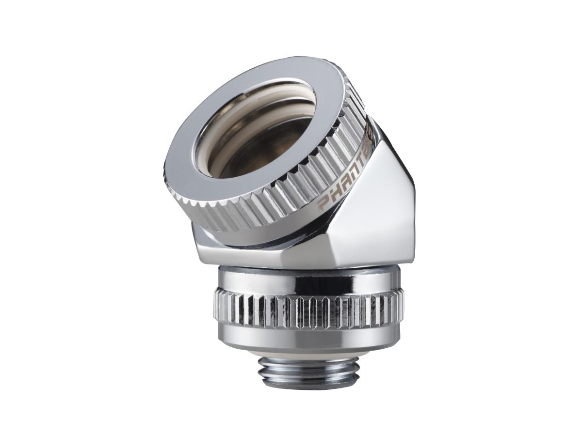16mm Hard Tube Rotary Fitting 45 G1/4 - Chrome thumbnail