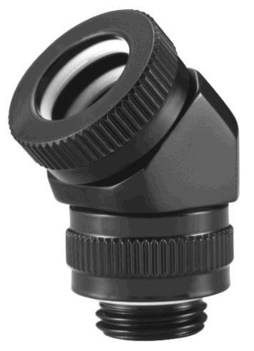 12mm Hard Tube Rotary Fitting 45 G1/4 - Black thumbnail