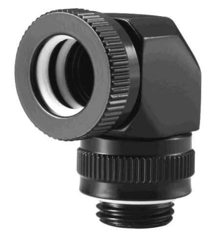 12mm Hard Tube Rotary Fitting 90 G1/4 - Black thumbnail