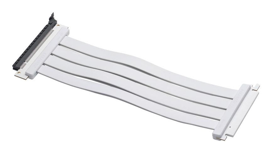 300 mmFlatline PCI-E 4.0 x16Riser Cable 90 Adapter - White thumbnail