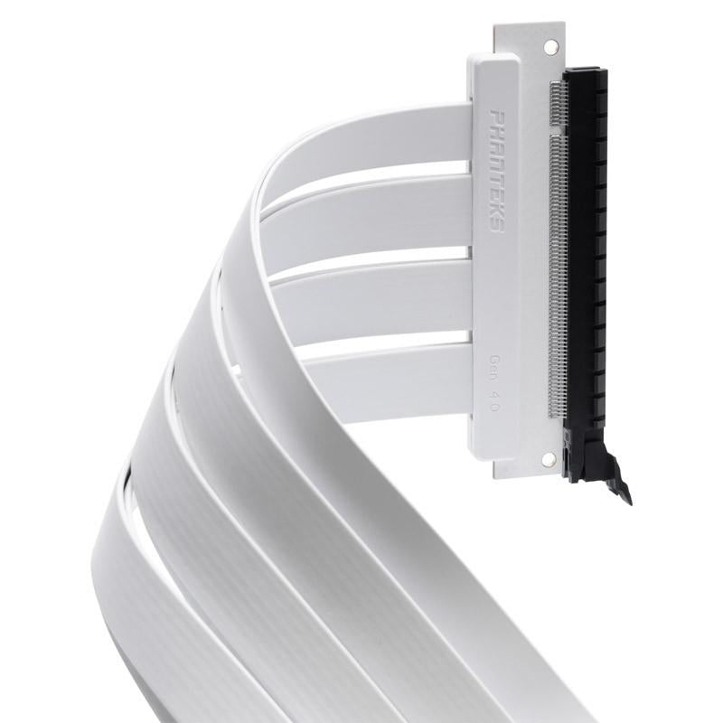 300 mmFlatline PCI-E 4.0 x16Riser Cable 90 Adapter - White thumbnail