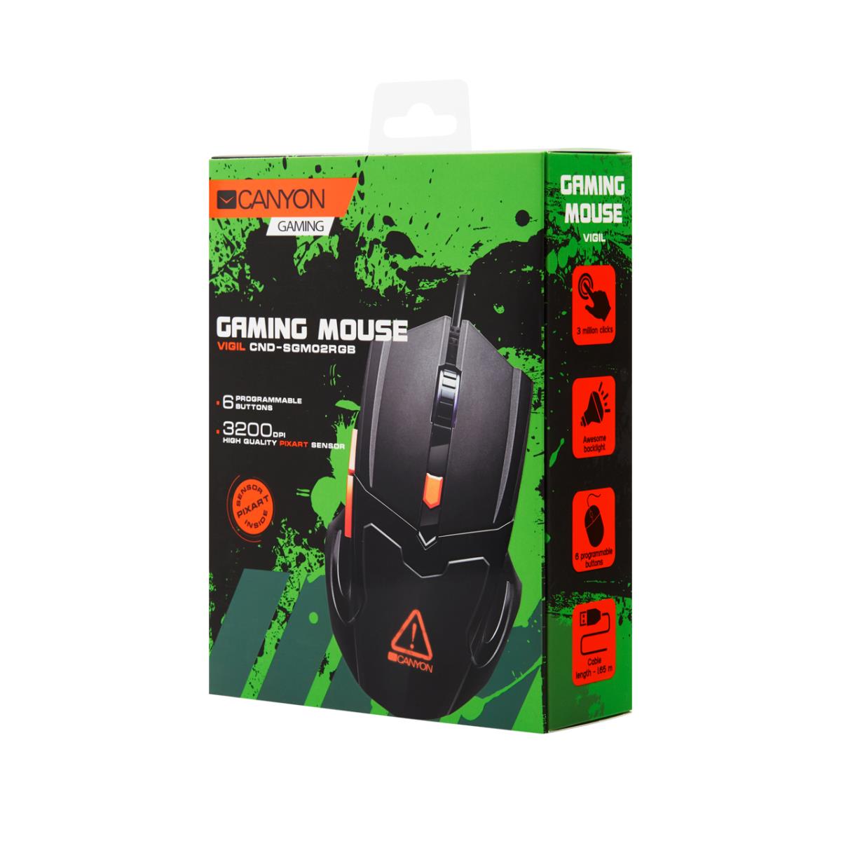 Vigil Gaming Mouse 6 button Black thumbnail
