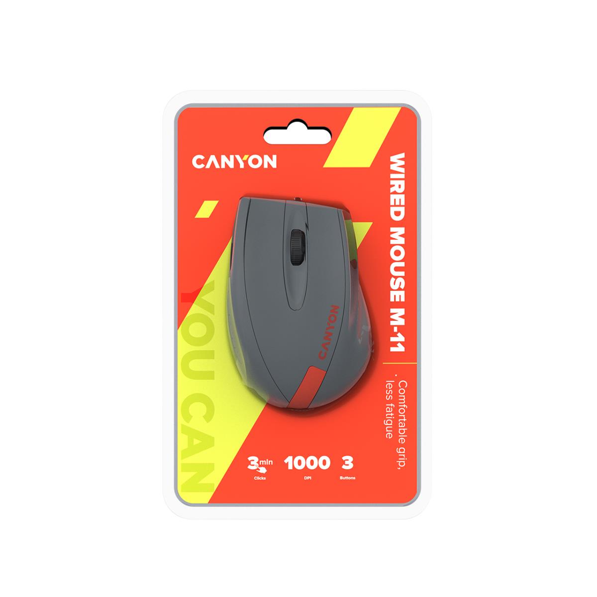 Wired Mouse Dark Grey/Red thumbnail