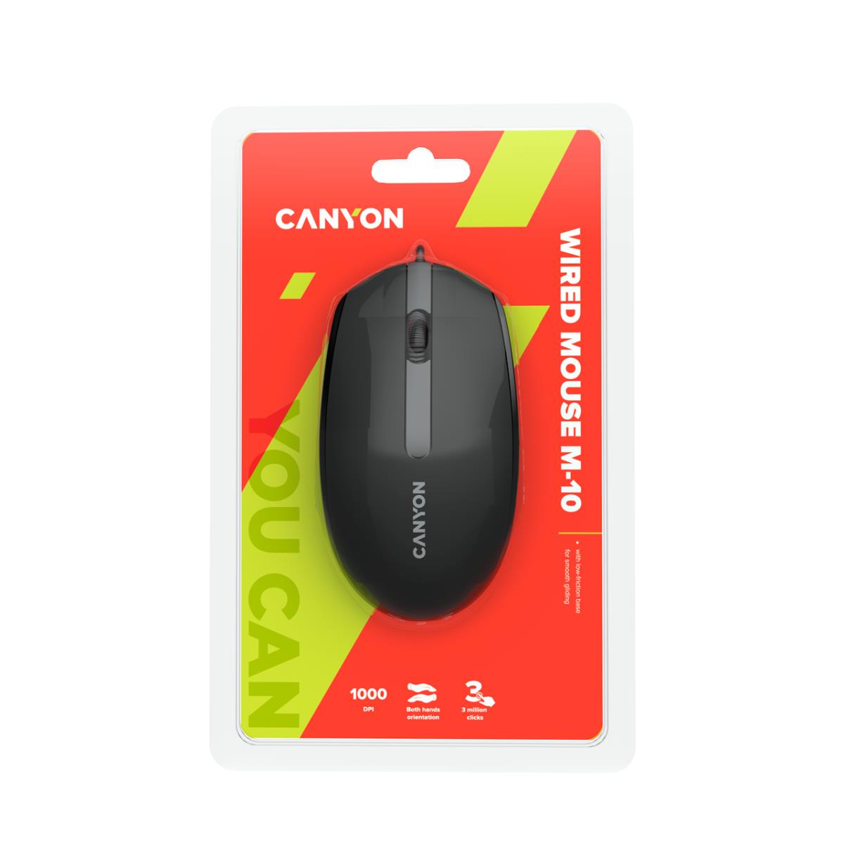 Wired Mouse With a Smooth Sliding Effect Black thumbnail