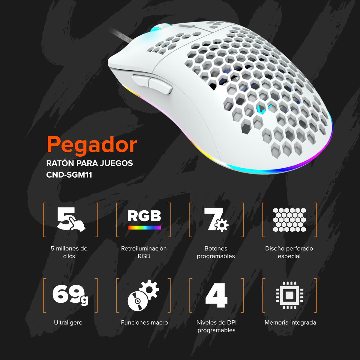 Gaming Mouse with 7 programmable buttons White thumbnail