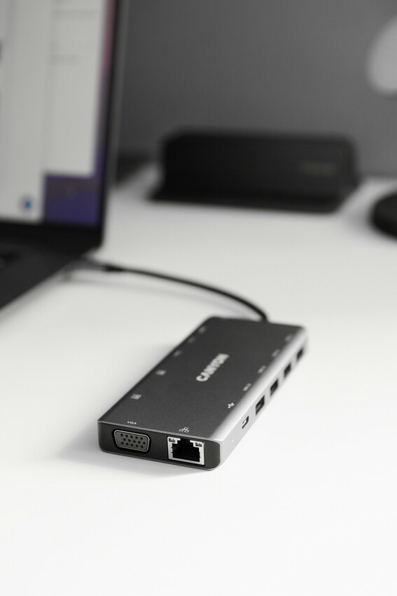 13 in 1 USB C hub with 2*HDMI 3*USB 3.0 Dark Grey thumbnail