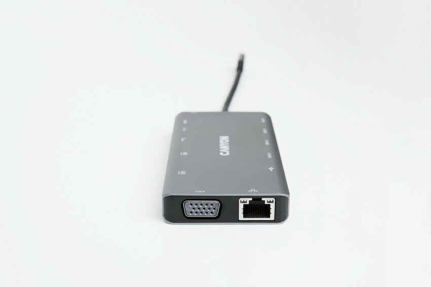 13 in 1 USB C hub with 2*HDMI 3*USB 3.0 Dark Grey thumbnail