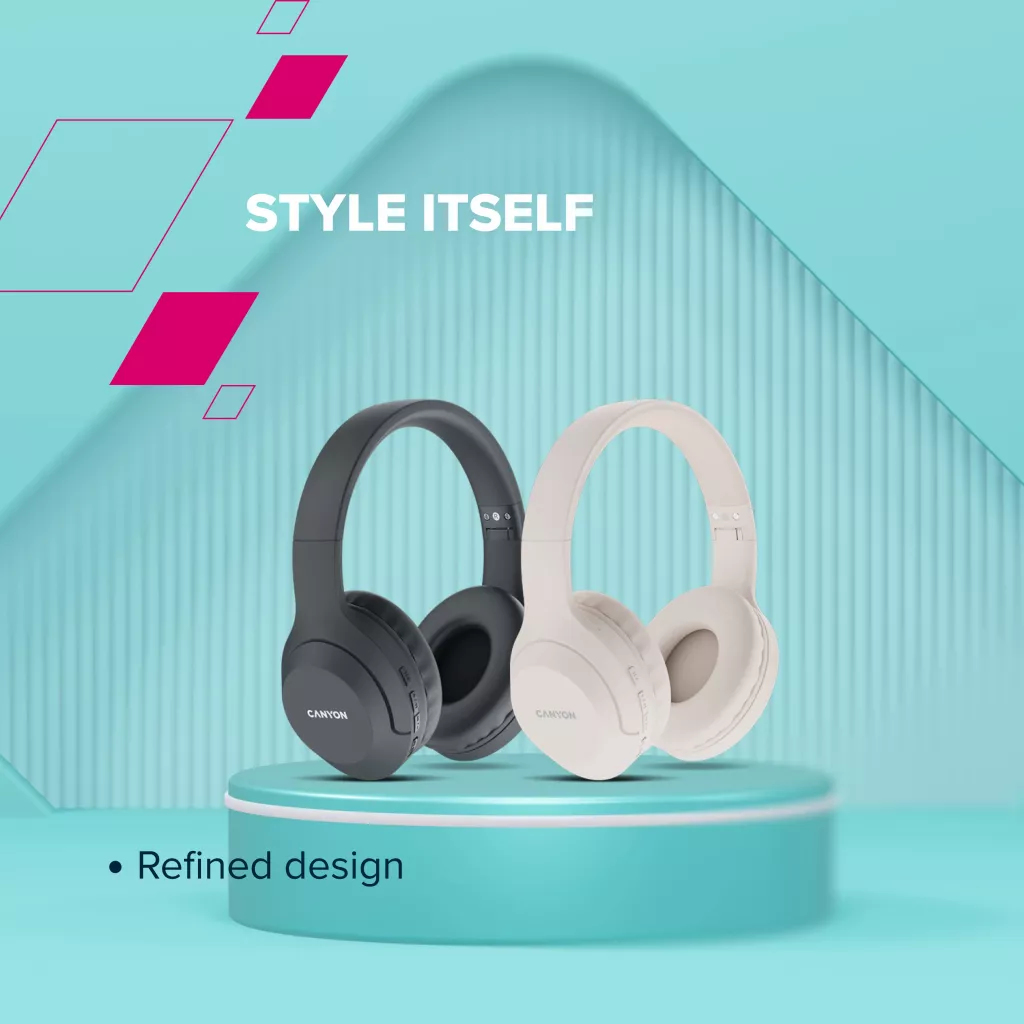 EU Product - Bluetooth Headset - Bths-3 - On-ear/stereo - Bt 5.1 - Beige Retail thumbnail