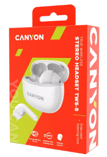 EU Product - Bluetooth Headset - Tws-5 -  In-ear/stereo - Bt 5.3 - White Retail thumbnail