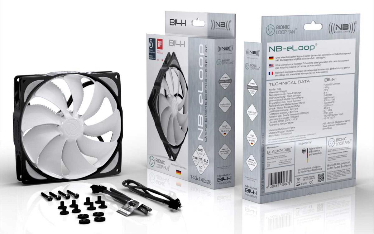 Noiseblocker B14-PS-BL Computer case Fan 14 cm Black thumbnail