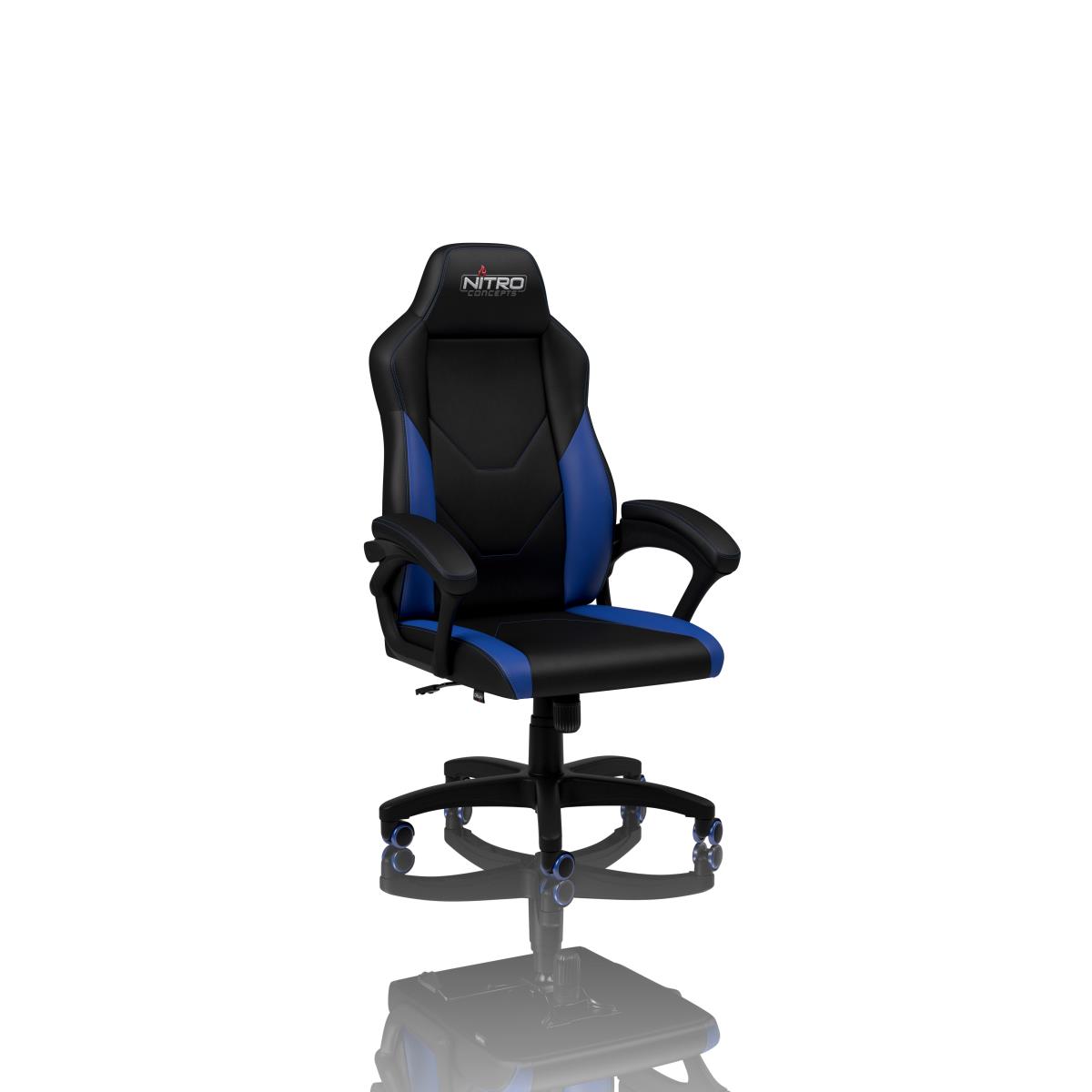Nitro Concepts C100 PC gaming chair Padded seat Black, Blue thumbnail