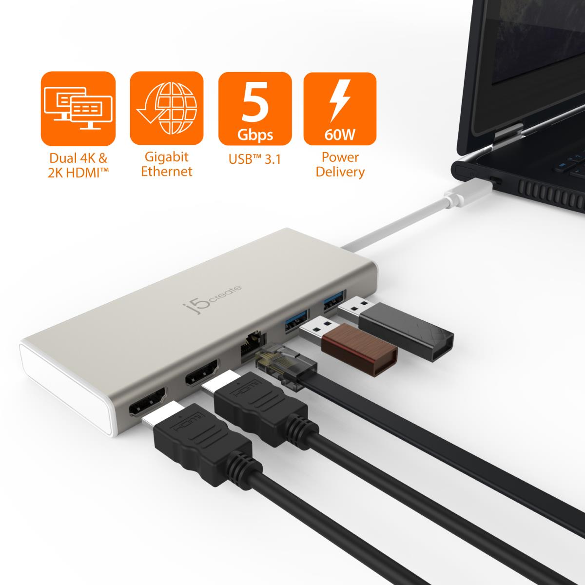 JCD381-N USB-C� Dual HDMI� Mini Dock thumbnail