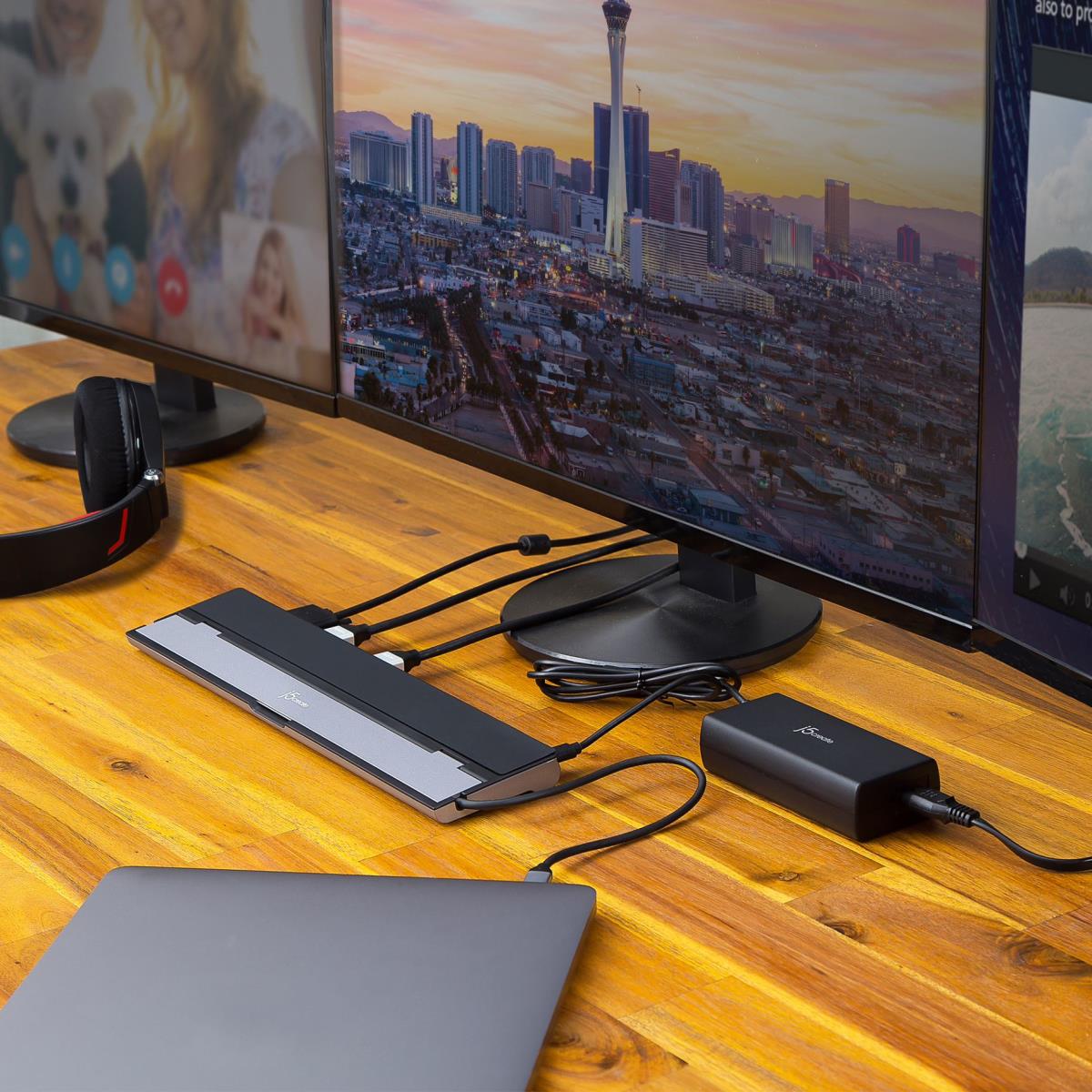 USB-c Triple Display Docking Station With 100w Pd Adapter - U thumbnail