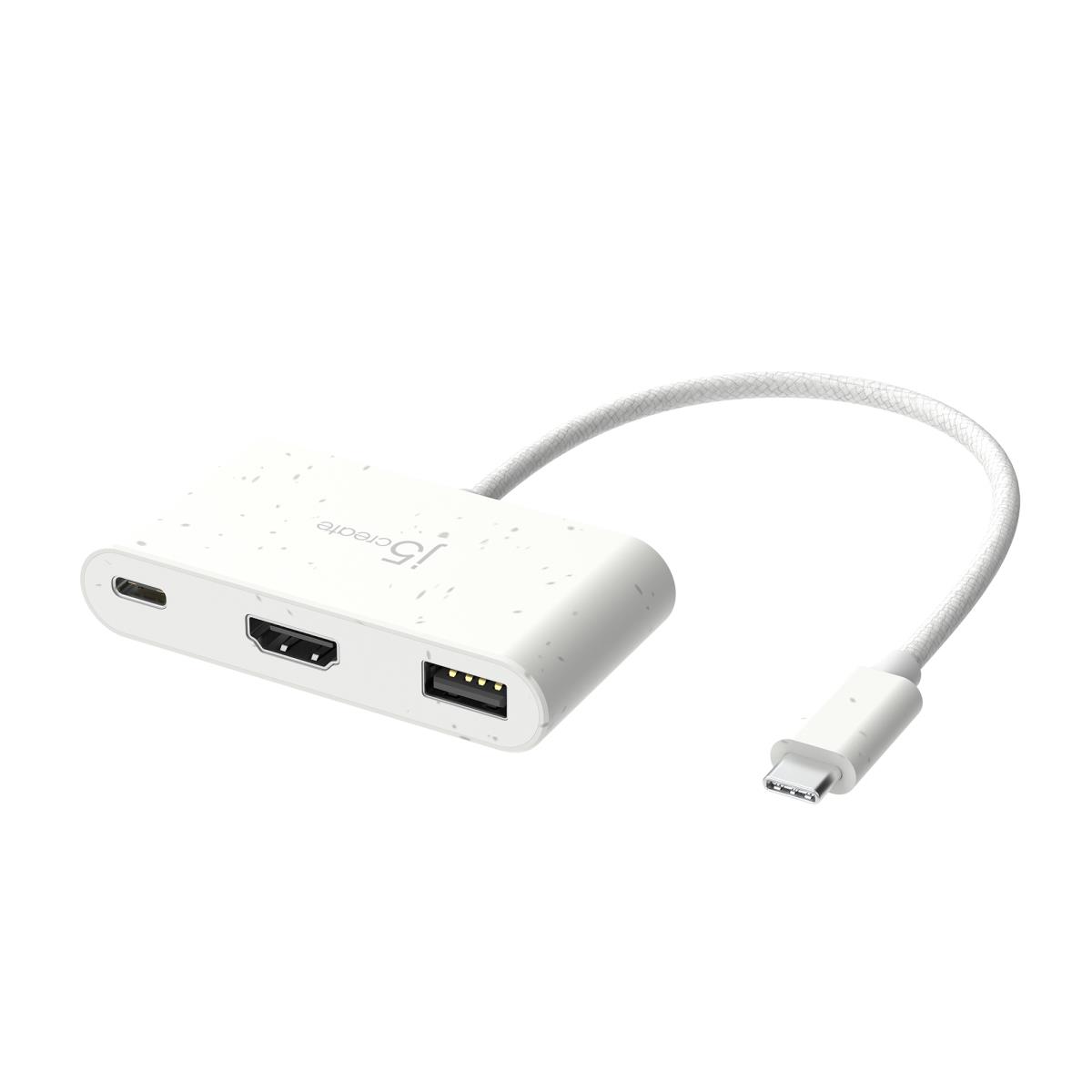 JCA379EW-N Eco-Friendly USB-C to HDMI & USB Type-A with Power Delivery thumbnail