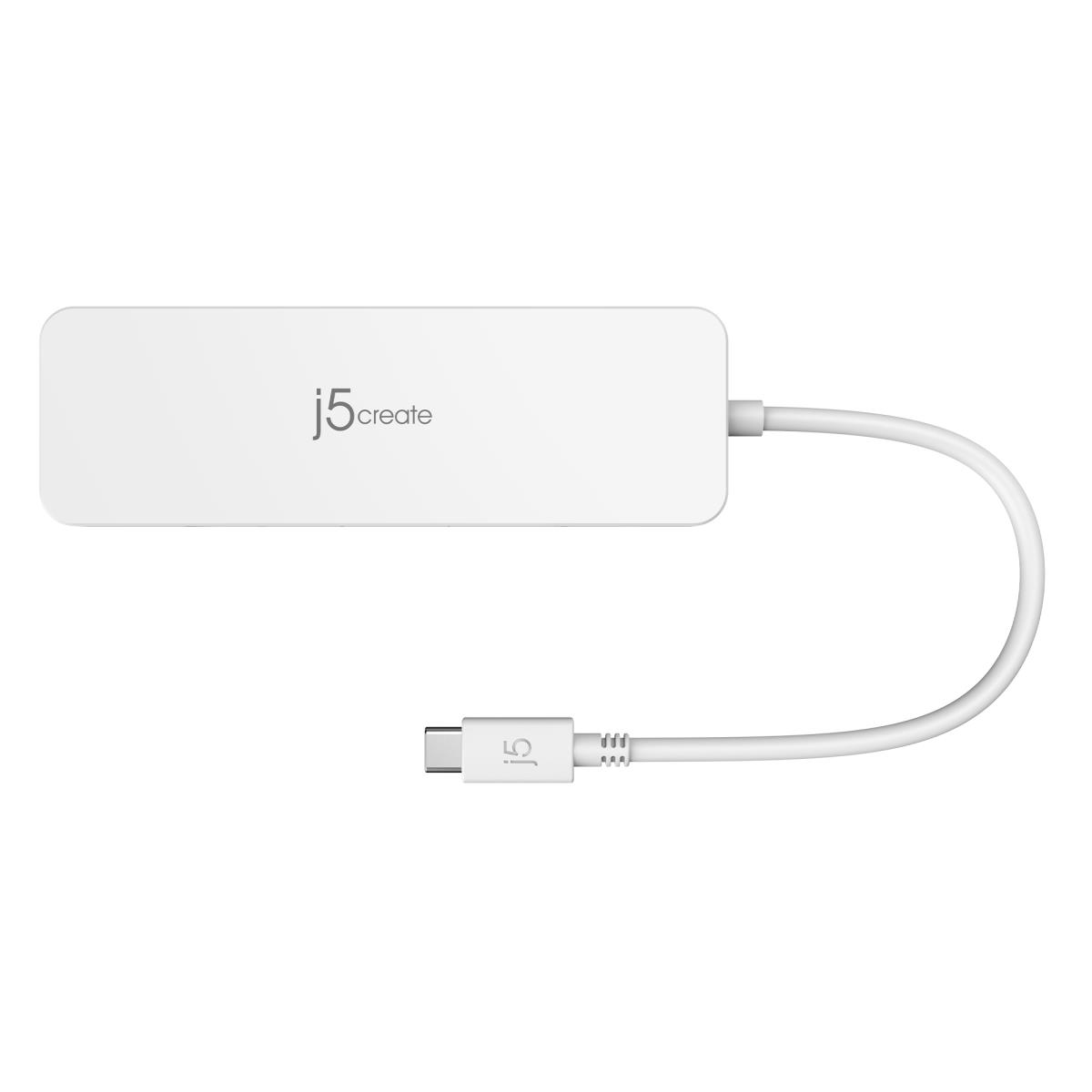 USB-C Lightweight Multi Adapter - 2x USB Type-a 1x USB-c 1x SD 1x microsd 1x Hdmi 1x 3.5 Combo With Power Delivery - White thumbnail