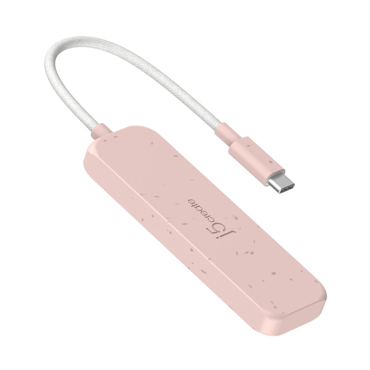 USB-c Hub - USB-c To 4x USB Type-c Gen 2 Hub - Misty Rose thumbnail