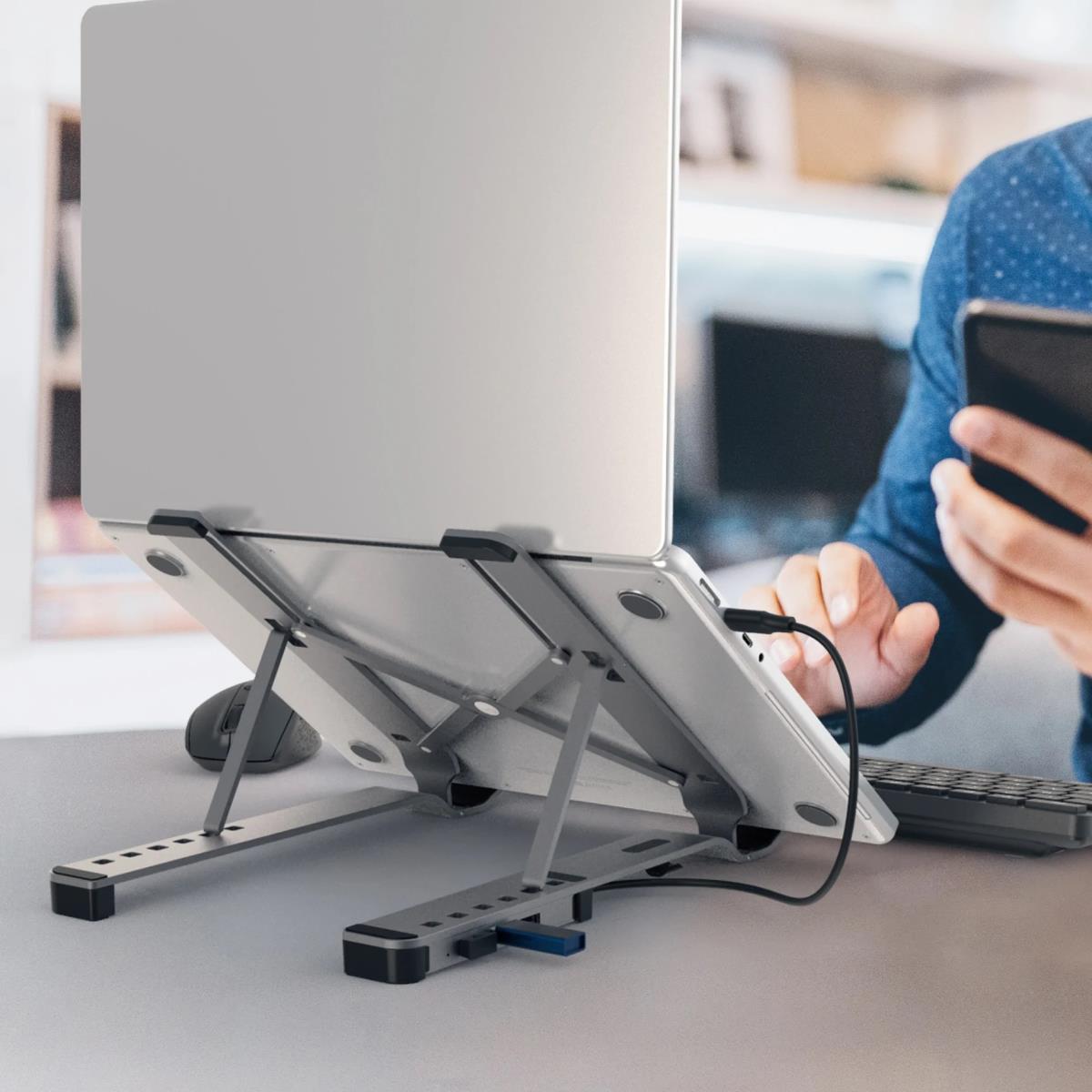 LAPTOP STAND WITH USB 4-PT HUB thumbnail