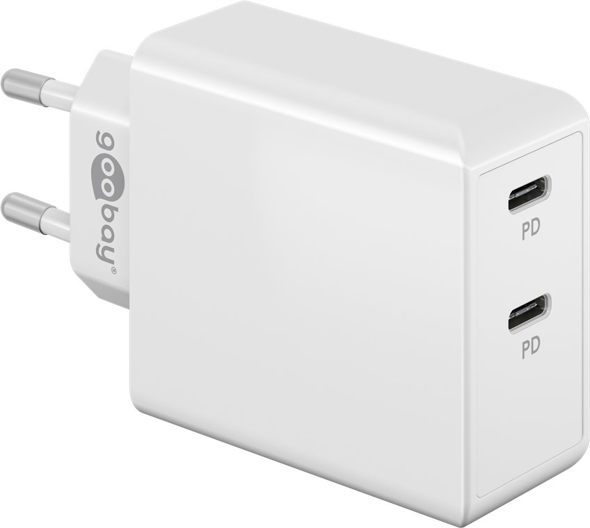 EU Product - PD Dual USB-C Fast Charger 36W - White thumbnail