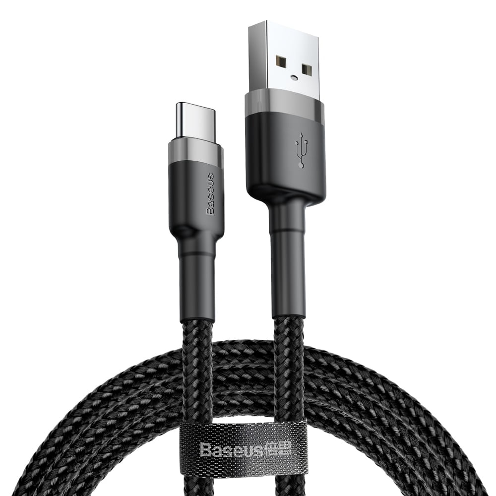 EU Product - Cafule 2A USB-C cable 2m - Grey thumbnail