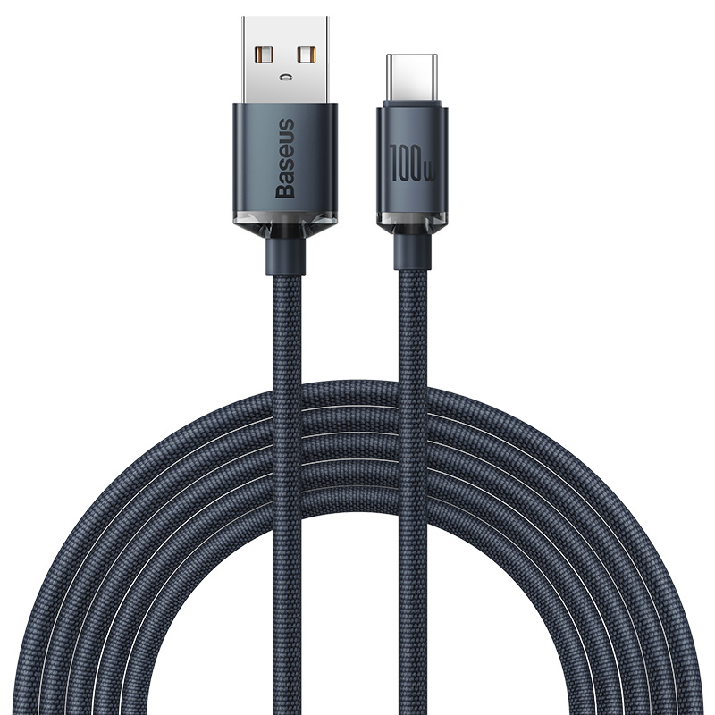 EU Product - USB-A - USB-C ?able, 100W, 1.2m - Black thumbnail