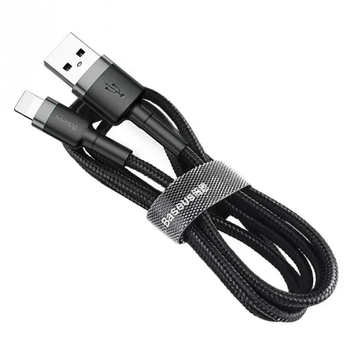 EU Product - Cafule USB to Lightning, 2.4A, 0.5m - Grey/Black thumbnail
