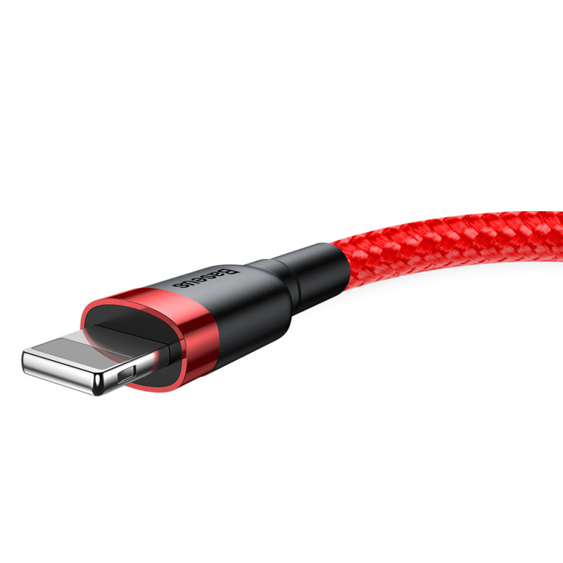 EU Product - Kevlar USB cable with Lightning 2A 1 m - Grey/Red thumbnail