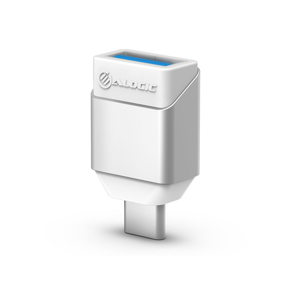 Ultra Mini USB-C to USB-A Adapter - Silver thumbnail