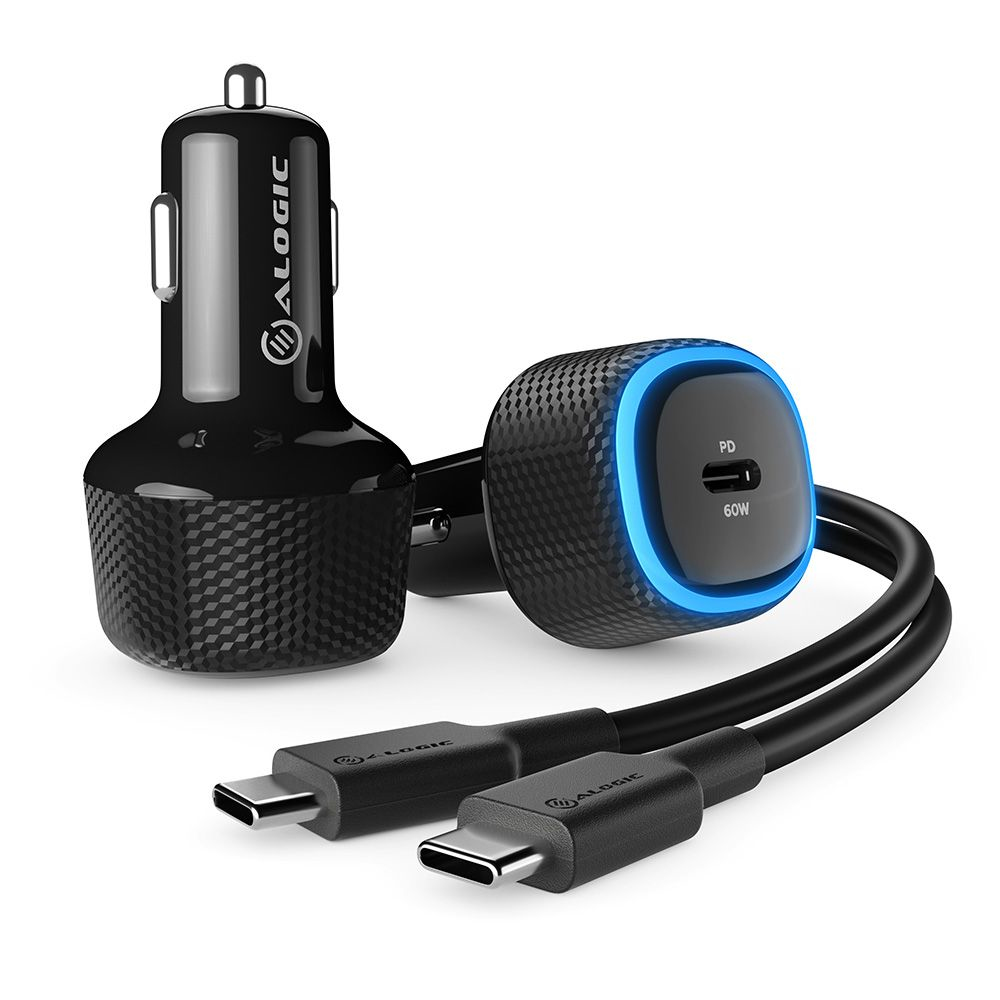 (Available till stock lasts; pending obsolete) Alogic RAPID USB-C Laptop Car Charger - 60W Power Delivery f thumbnail