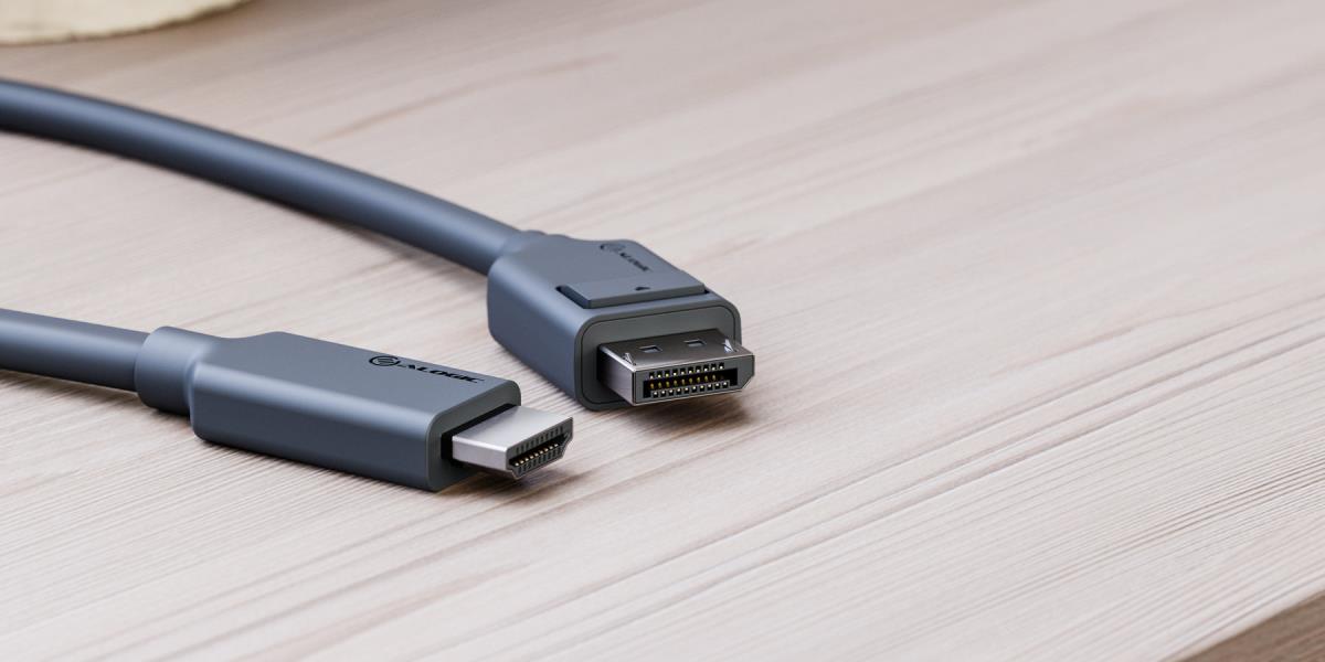 Elements DisplayPort to HDMI Cable with 4K Support - Male to Male - 2m thumbnail