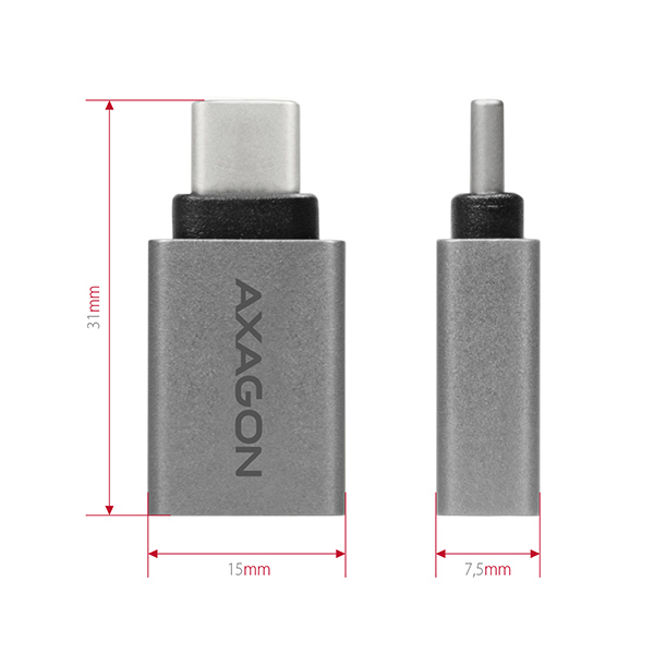 EU Product - RUCM-AFA Kabelschnittstellen-/Gender-Adapter USB type C A Metallisch - Adapter - Digital thumbnail