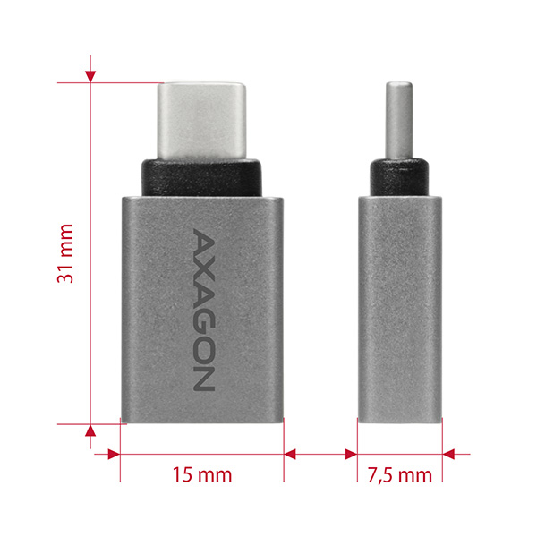 EU Product - RUCM-AFA Kabelschnittstellen-/Gender-Adapter USB type C A Metallisch - Adapter - Digital thumbnail