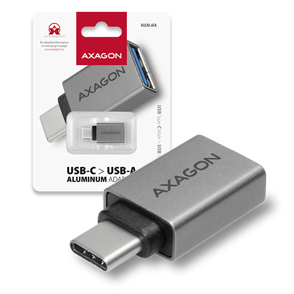EU Product - RUCM-AFA Kabelschnittstellen-/Gender-Adapter USB type C A Metallisch - Adapter - Digital thumbnail