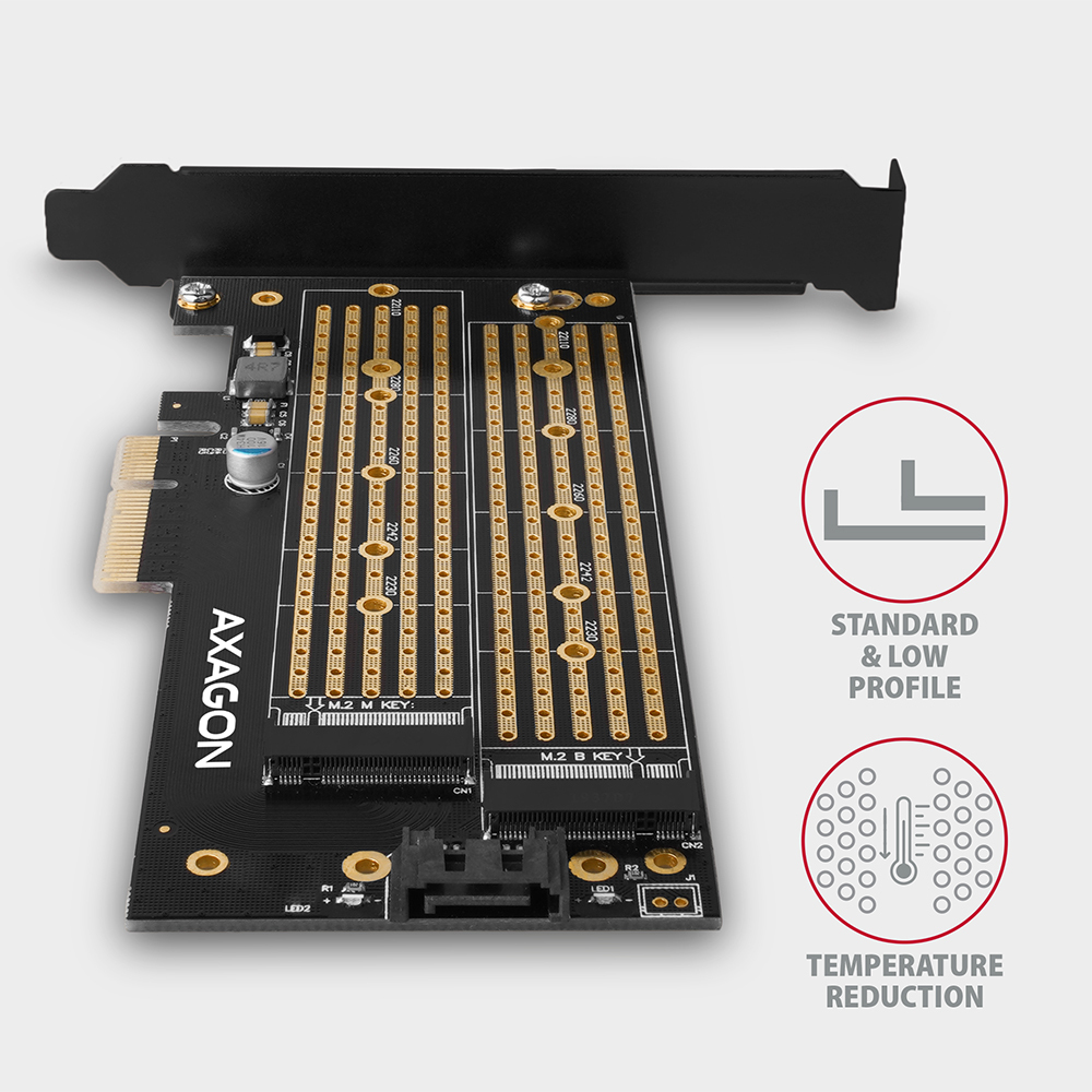 EU Product - PCEM2-D - Speicher-Controller - M.2 - 2 Sender/Kanal - m.2 SATA - m.2 NVMe thumbnail