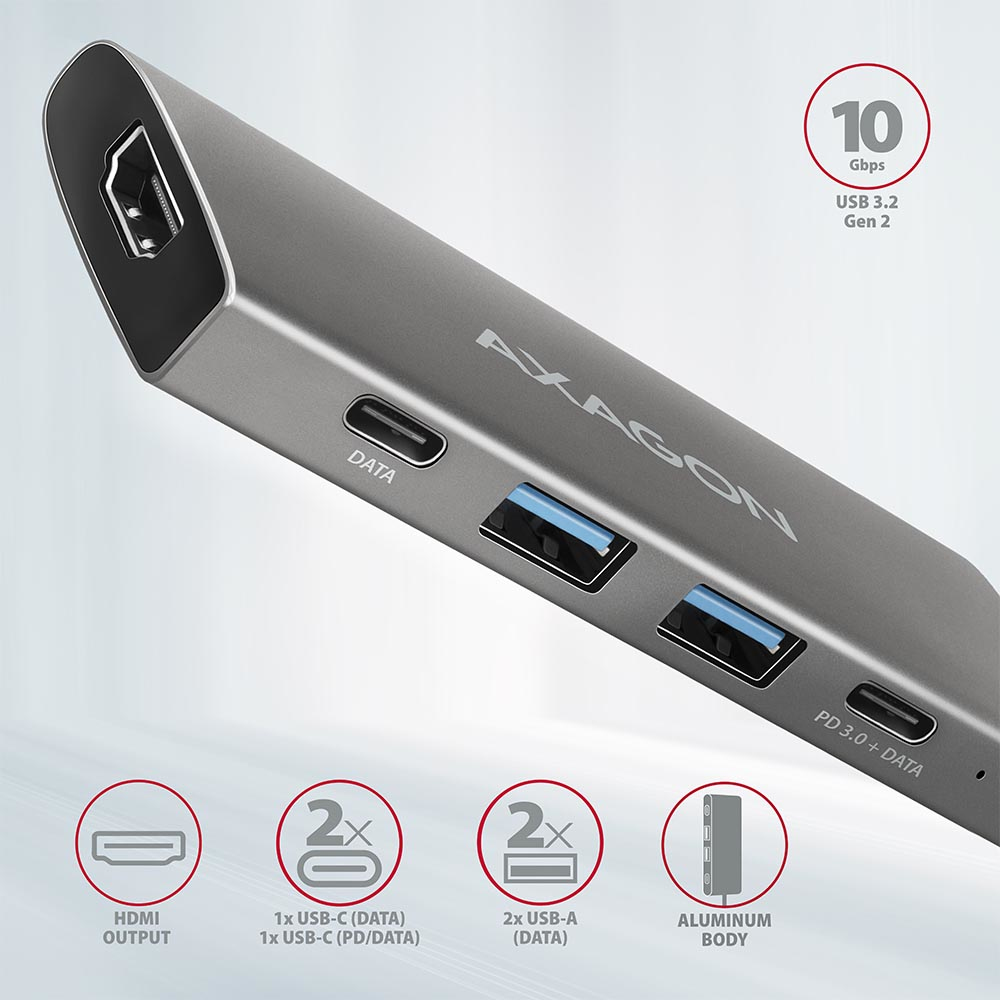 SPEEDSTER HMC-5G2 USB 3.2 (Gen 2) Type C Docking Station for Notebook, Smartphone, TV, Mobile Device, Flash Drive, ... - Charging Capability thumbnail