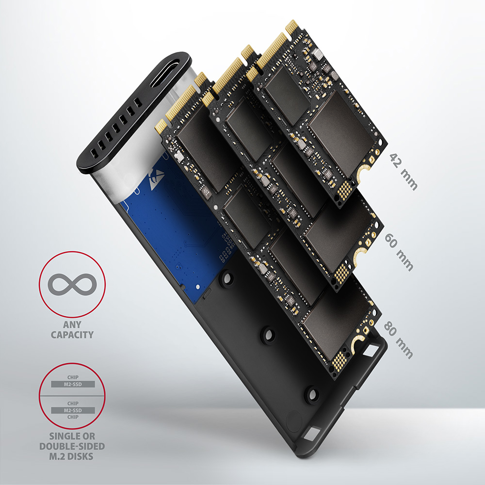 EU Product - EEM2-SG2 Speicherlaufwerksgehuse SSD-Gehuse Grau M.2 - Case - Heatsink thumbnail