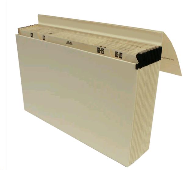 Cathedral Products Expanding File Manilla Foolscap 16 Pocket Labelled A-Z 1-31 Monthly Planner and U thumbnail