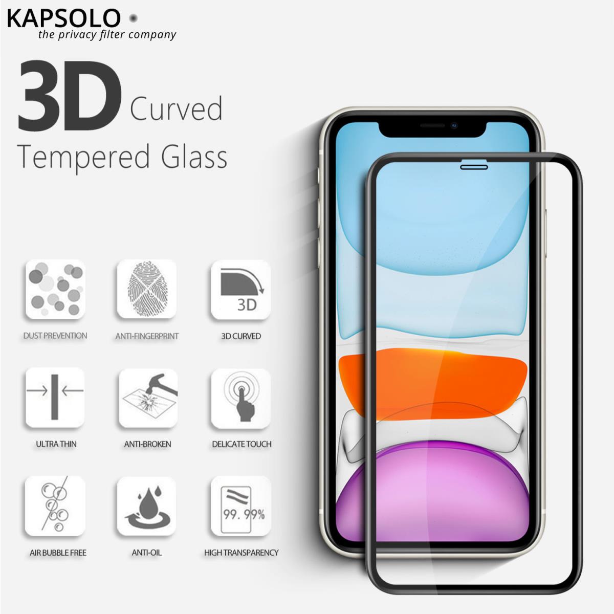 EU Product - KAPSOLO Tempered GLASS iPhone XR Sreen Protection thumbnail
