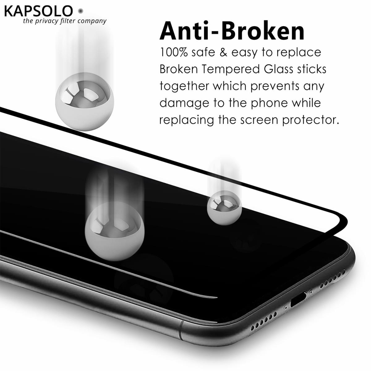 EU Product - KAPSOLO Tempered GLASS iPhone XR Sreen Protection thumbnail