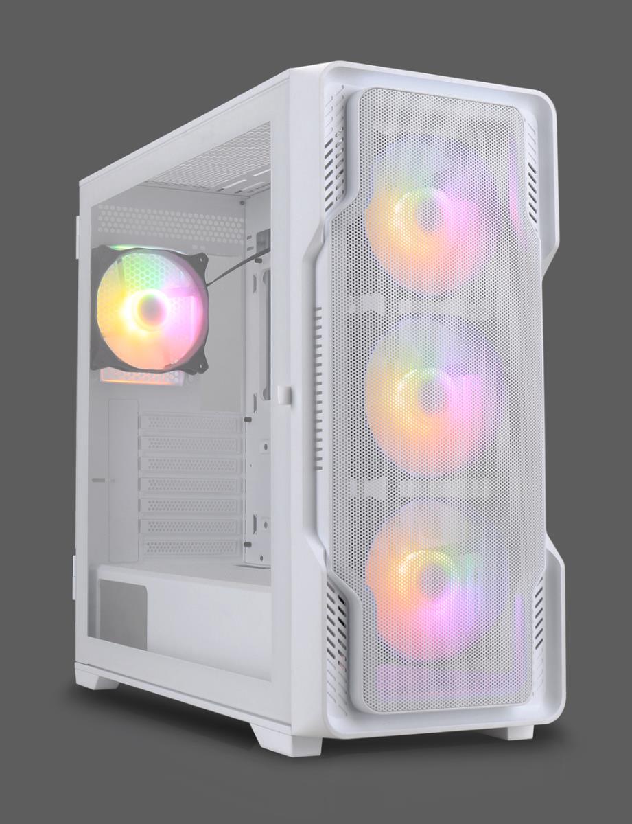 EU Product - Geh MIDI DS-9 ARGB Airflow white - USB-C - TG-Mesh thumbnail