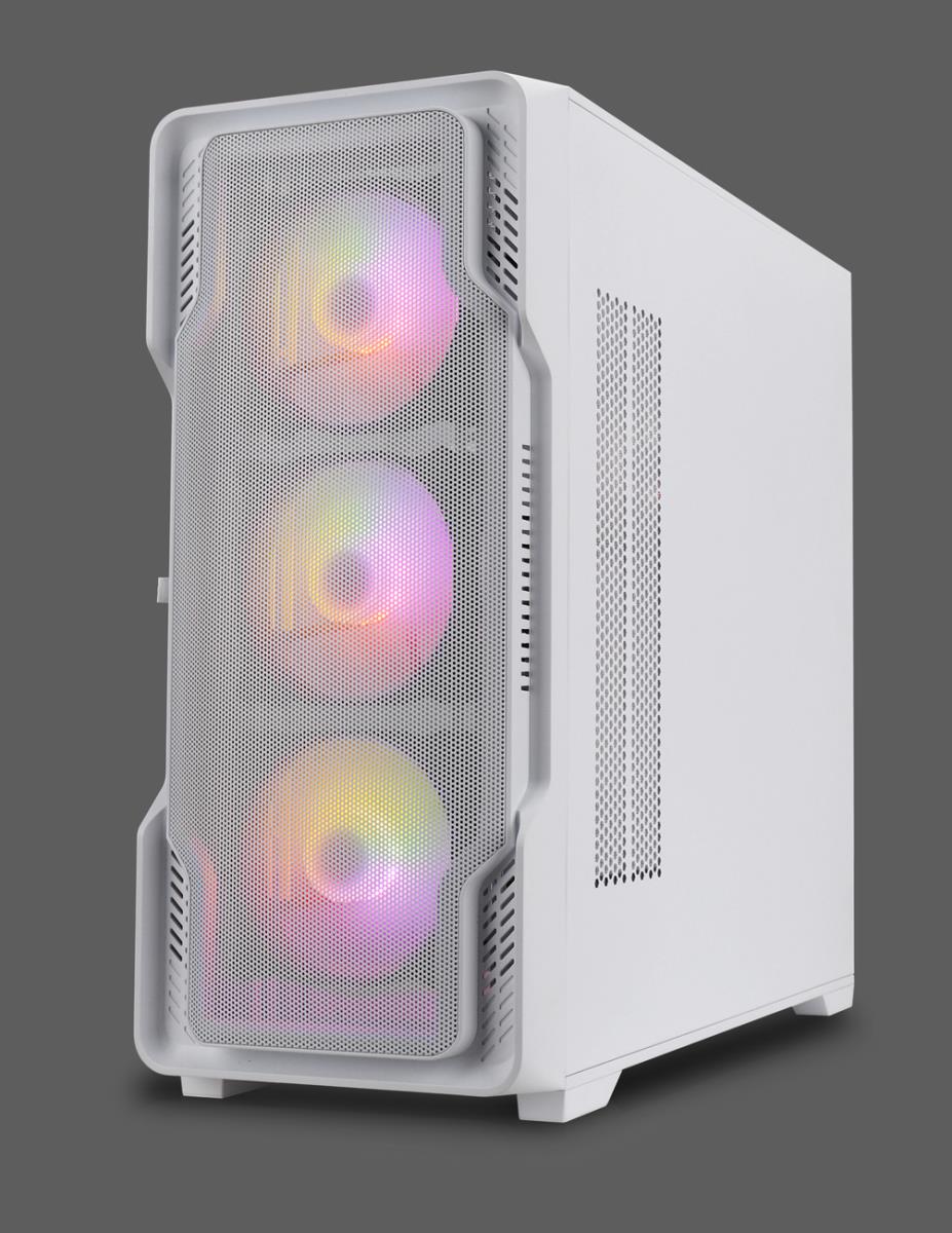 EU Product - Geh MIDI DS-9 ARGB Airflow white - USB-C - TG-Mesh thumbnail