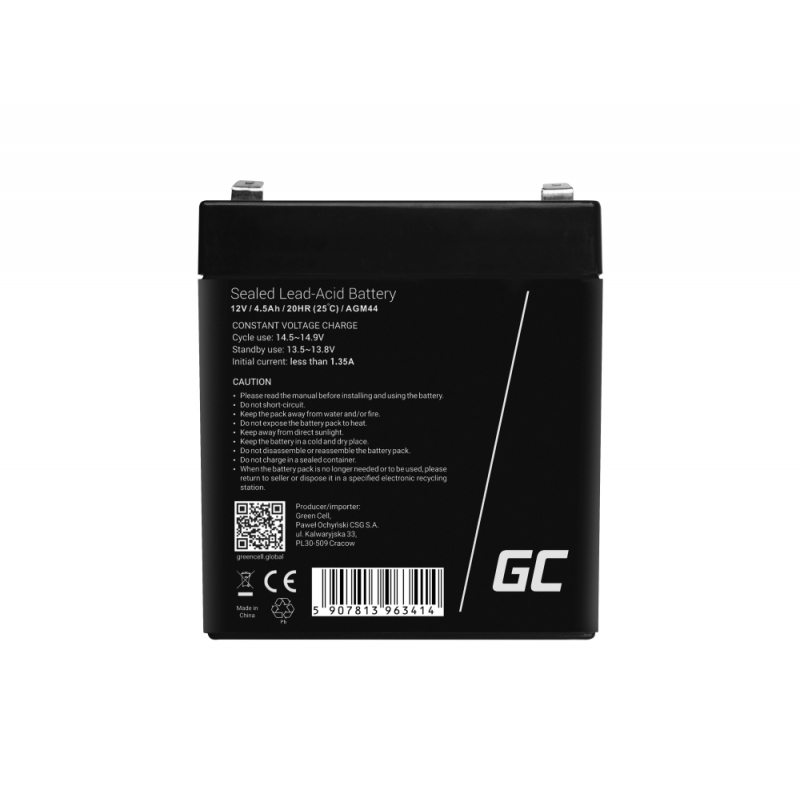 EU Product - AGM VRLA 12V 4.5Ah Maintenance-Free Battery for UPS thumbnail