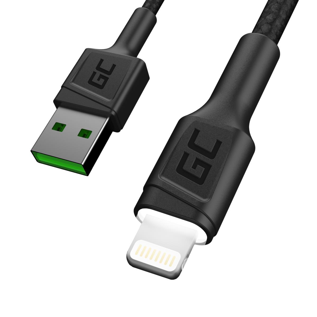 EU Product - Cable Ray USB-A - Lightning White LED 2m, fast charging Apple 2.4A thumbnail